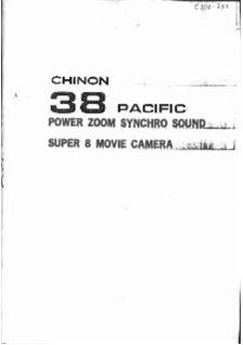 Chinon 38 manual. Camera Instructions.